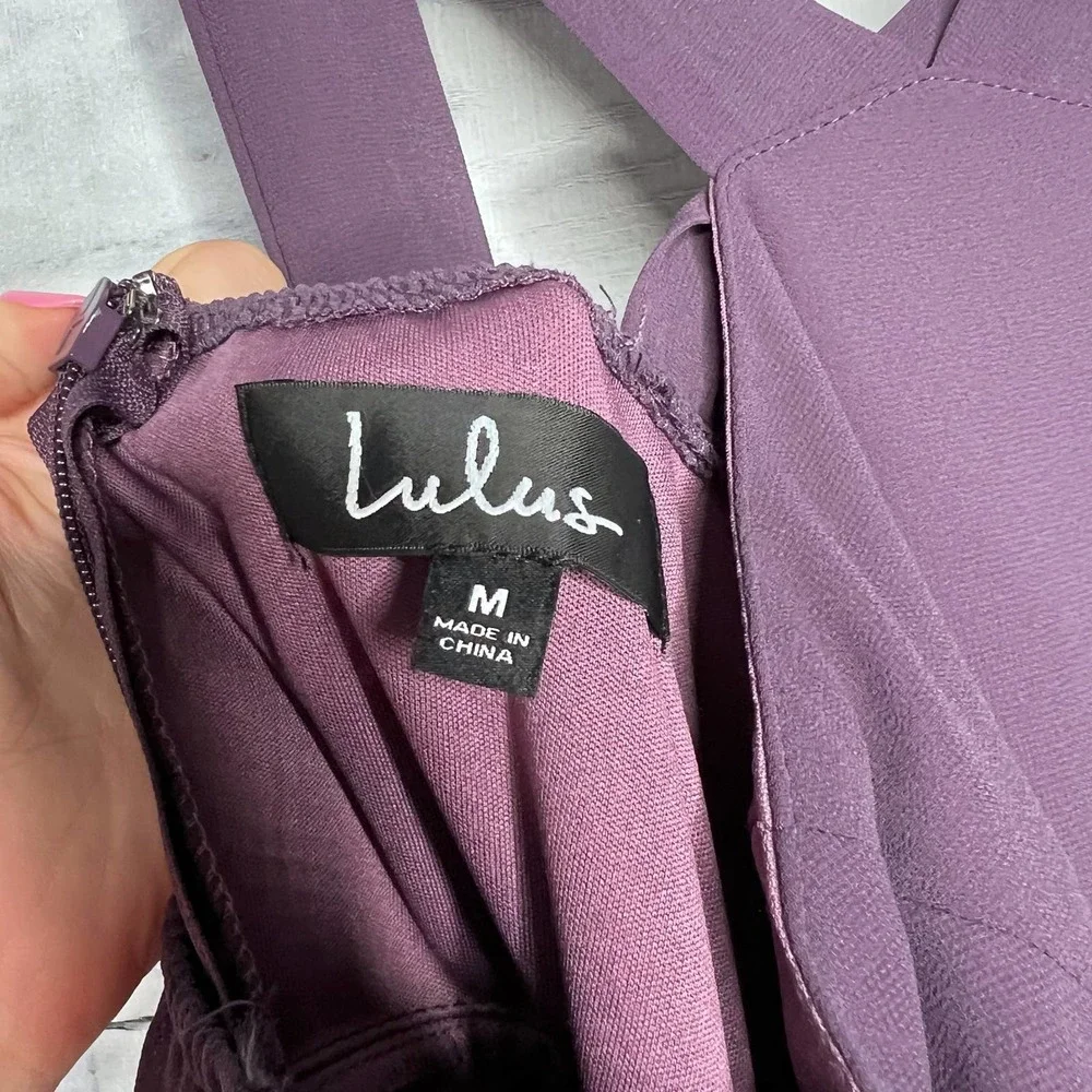 🍉 Lulu's Forevermore Dusty Purple Skater Dress - Picture 5 of 7